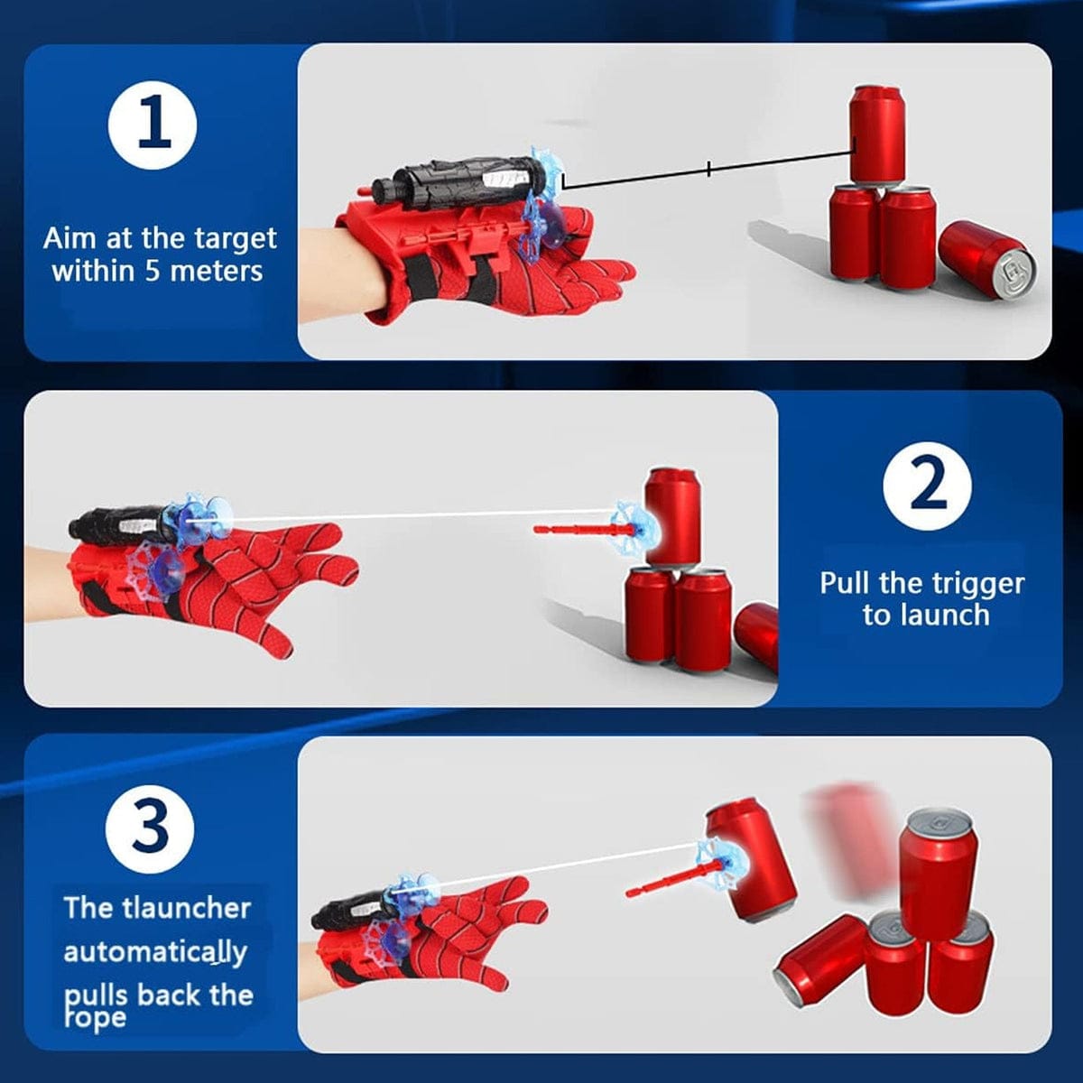 Spider Web Shooter Glove Toy for Kids
